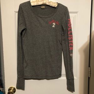 Hollister medium grey long sleeve tee